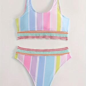 Women's Sports Casual Striped Bikini – Stylish & Comfortable Swimwear