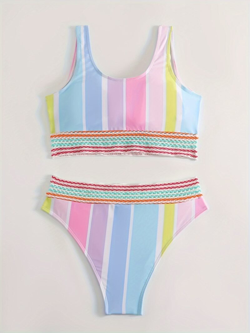 Women's Sports Casual Striped Bikini – Stylish & Comfortable Swimwear