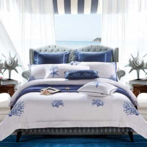 Simple Nordic Style Four-Piece Bedding Set – Solid Color Quilt Cover & Sheet Set