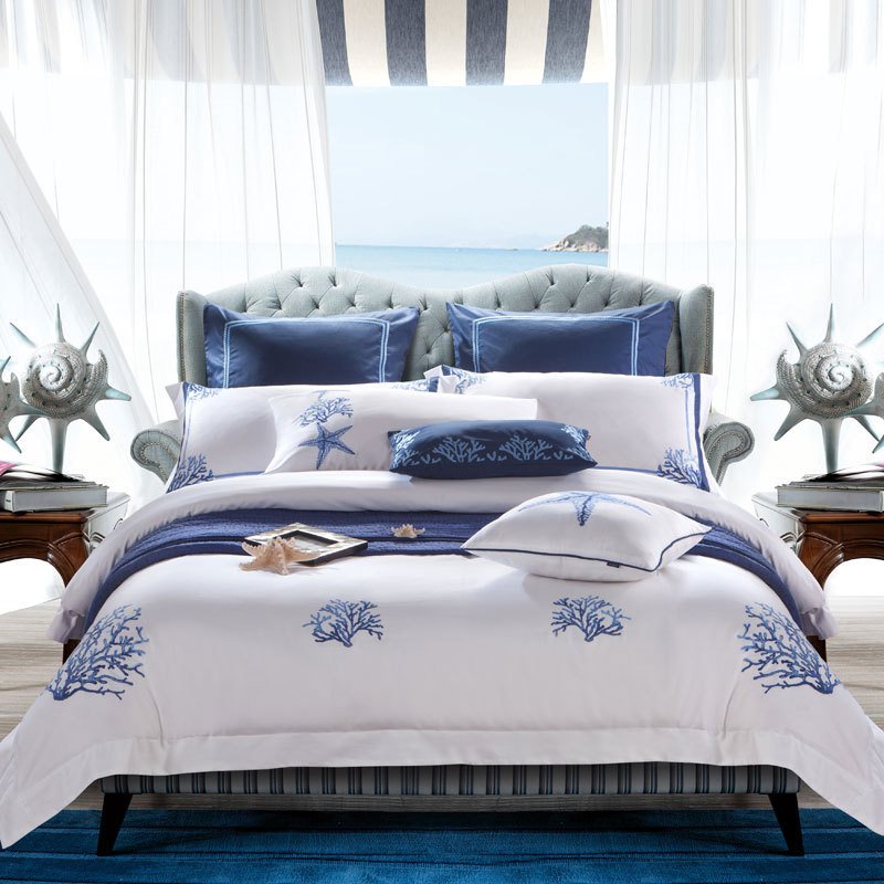 Simple Nordic Style Four-Piece Bedding Set – Solid Color Quilt Cover & Sheet Set