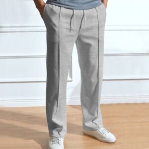 Casual Trousers – Loose Fit Tight Rope Straight-Leg Trousers for Comfort & Style