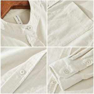 Autumn Loose Corduroy Long Sleeve Shirt for Men – Cozy & Stylish