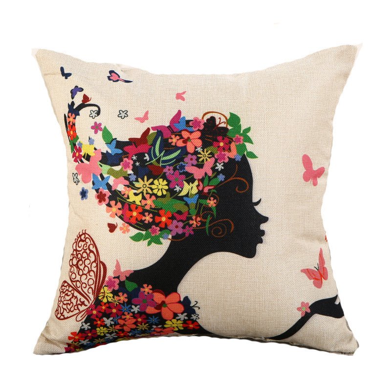 Fabric Decoration Supplies – Linen Printed Pillows for Car, Bedside, and Couch