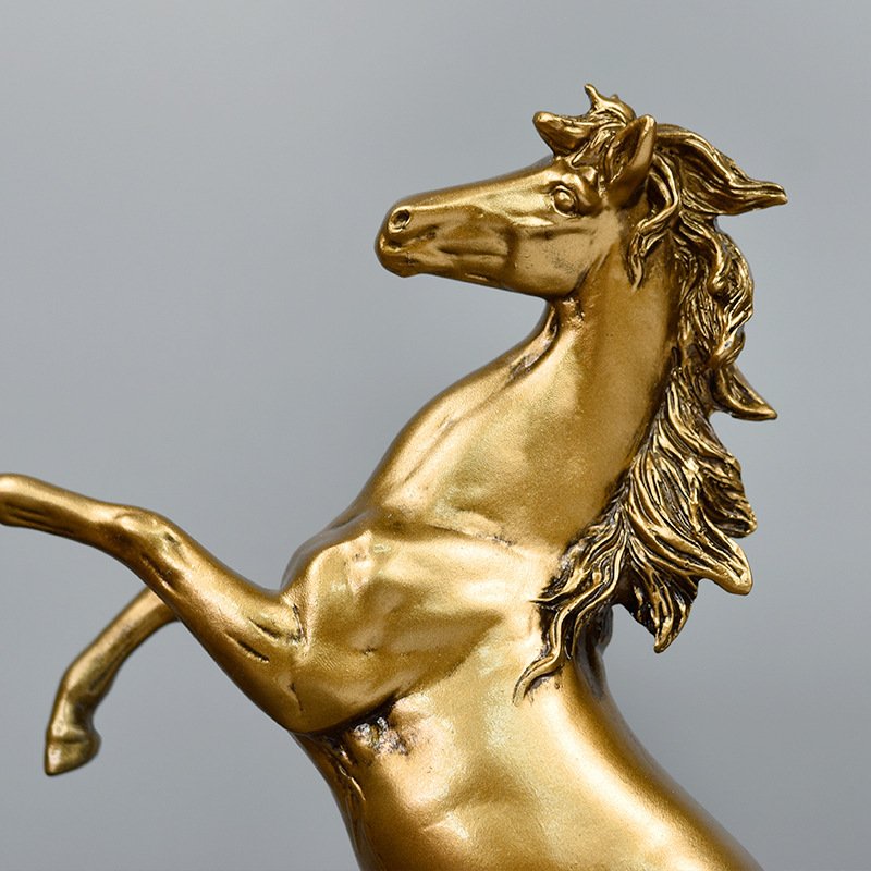 Light Luxury Horse Decoration – All Copper New Home Gifts & Living Room Decor