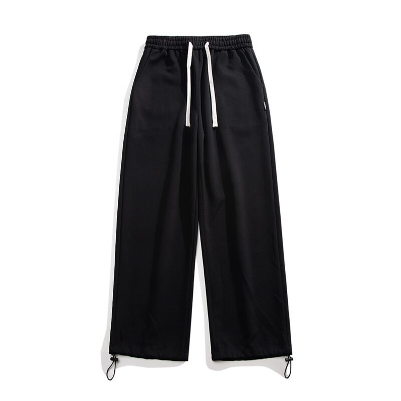 Drawstring Ankle-Tied Loose Straight Sweatpants – Comfortable & Relaxed Fit