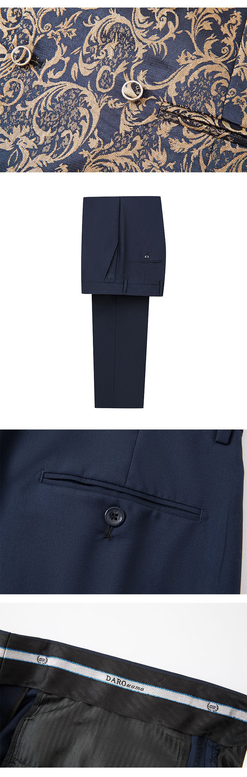 Men's Jacquard Suit - Elegant Wedding Dress Suit for Grooms & Formal Events