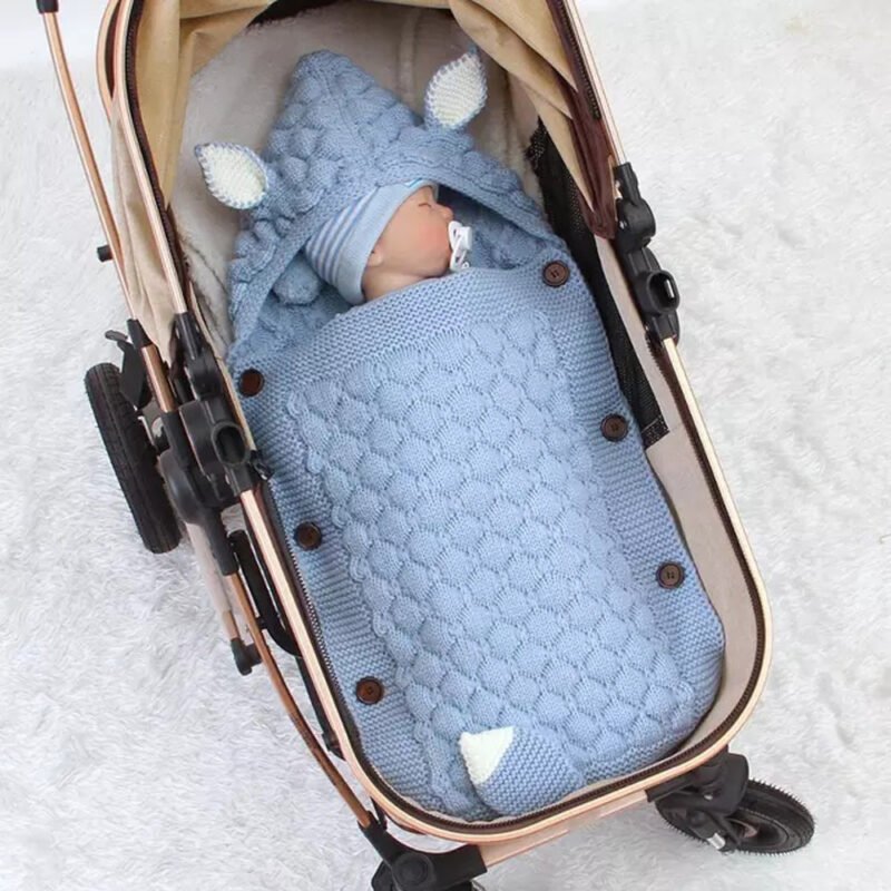 Pure Color Newborn Envelope Anti-Kick Swaddling Blanket – Soft & Comfortable Baby Swaddle