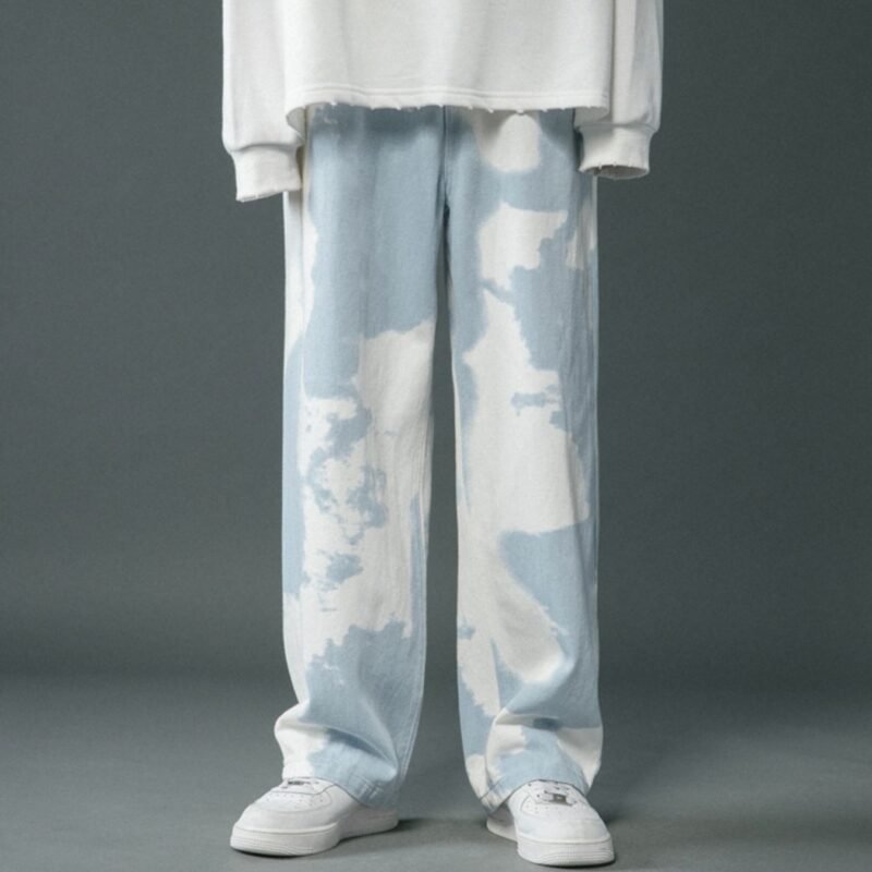 Dyed Denim Straight Leg Pants for Boys – Trendy & Comfortable Casual Wear