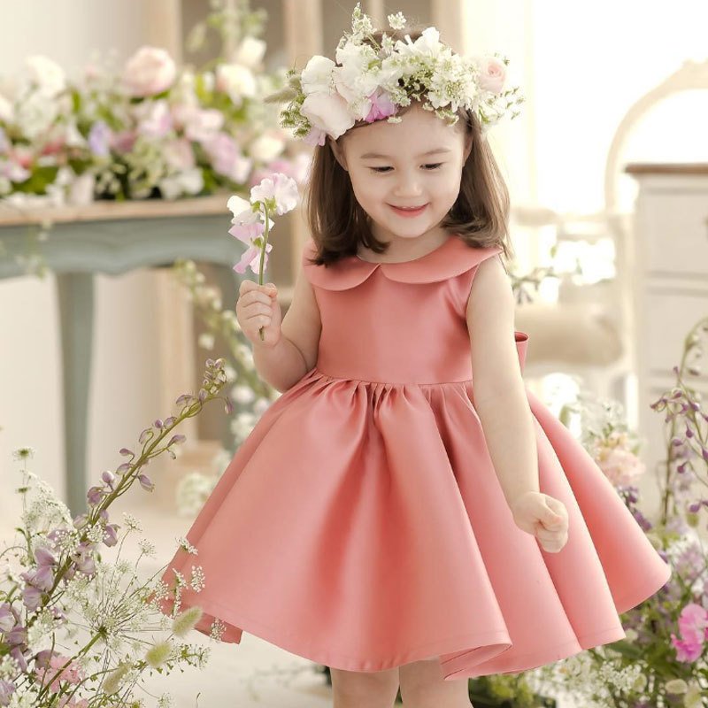 Summer Puffy Yarn Western-Style Dress – Baby One-Year-Old Birthday Flower Girl Skirt