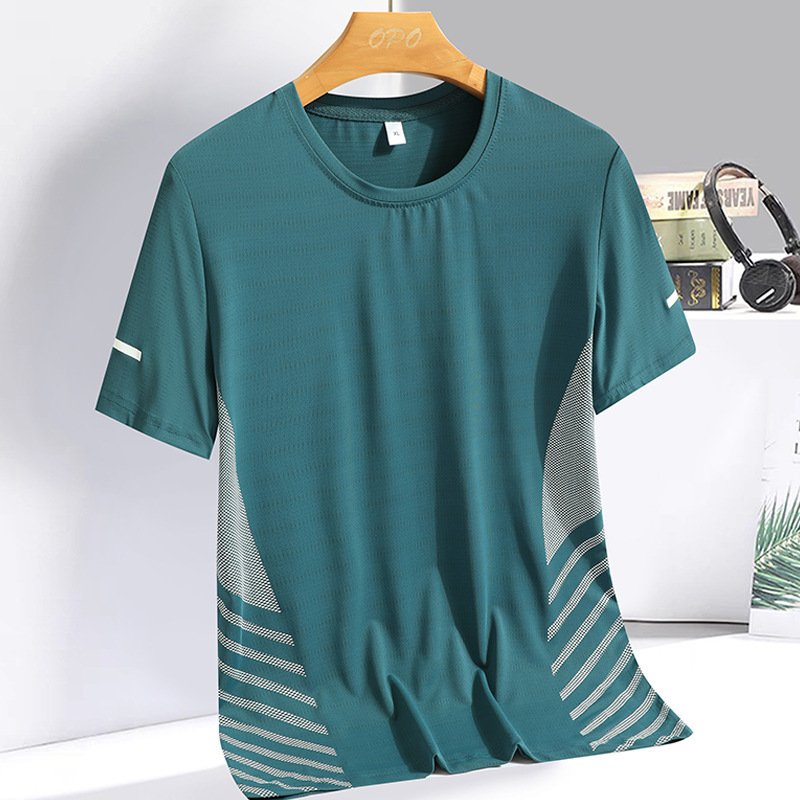 Ice Silk T-shirt Men's Summer Quick-Drying T-shirt – Lightweight & Breathable