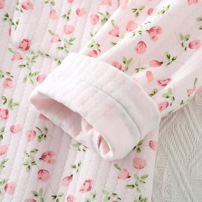 Autumn & Winter Women's Quilted Pajamas - Warm Lapel Design for Indoor & Outdoor Wear