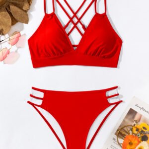 V-Neck Bikini Split Swimsuit – Stylish & Sexy Beachwear