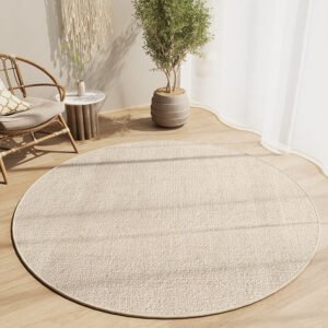 Simple Round Carpet for Study – Swivel Chair, Absorbent, Wear-Resistant & Skid-Resistant Blanket