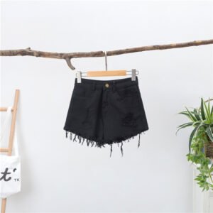 Women's Loose High Waist Denim Shorts- Trendy & Comfortable
