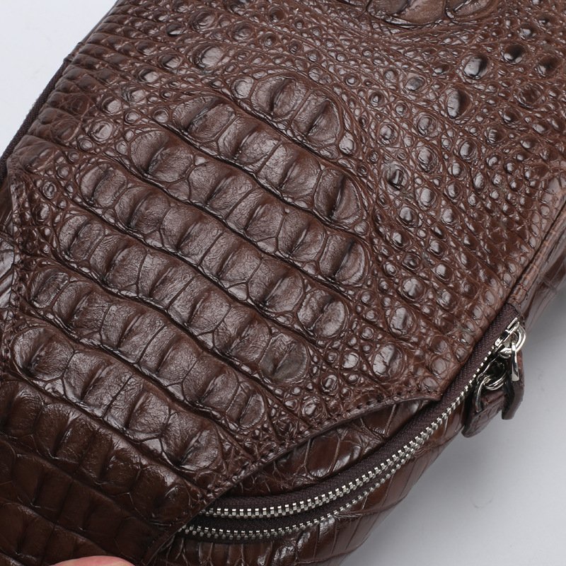 Leather Chest Bag for Men - Casual Crossbody Sling Bag