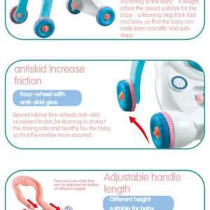 Children's Stroller with Music - Walking Assistant for Baby's Fun and Comfort