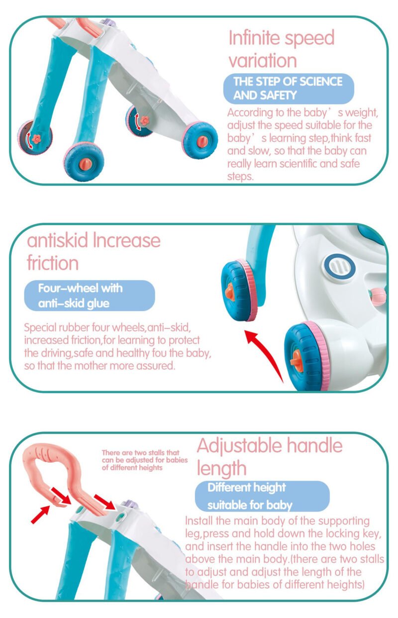 Children's Stroller with Music - Walking Assistant for Baby's Fun and Comfort