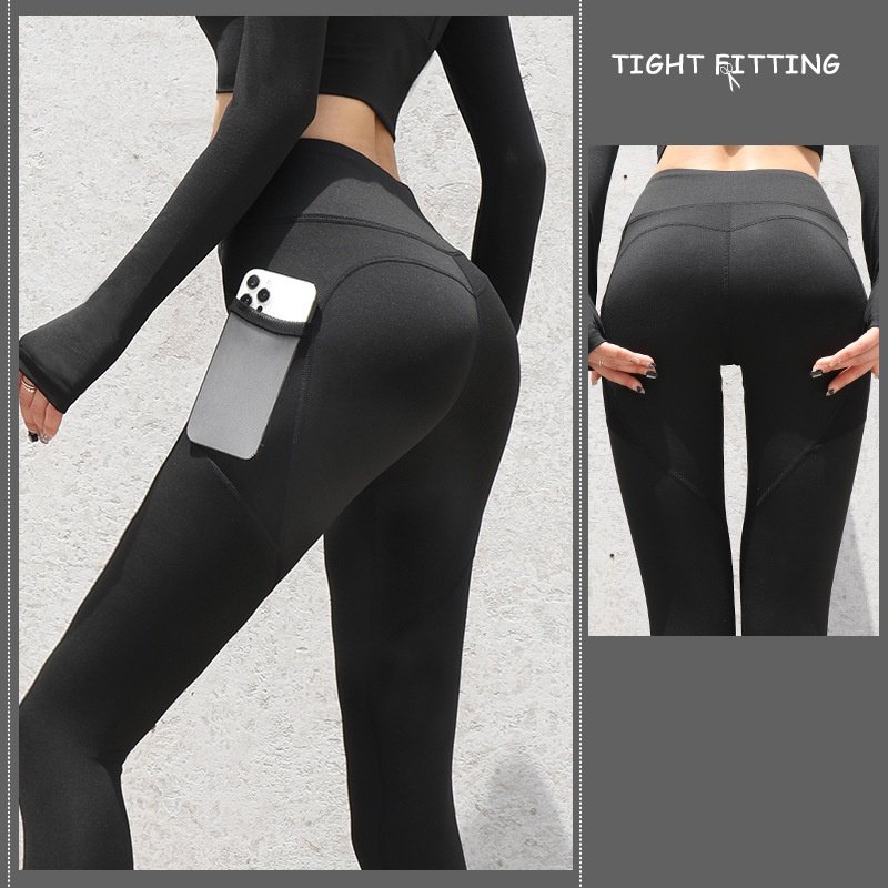 Gym Sport Seamless Leggings with Pockets | Push-Up High Waist Pants for Women | Fitness & Yoga