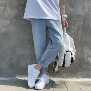 Men’s Autumn and Winter Loose Straight Jeans- Warm plus velvet jeans for winter