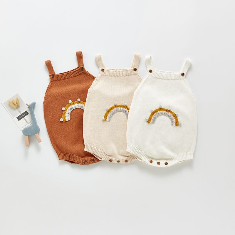 Baby Knitted Strap Jumper - Soft & Cozy Outfit for Infants