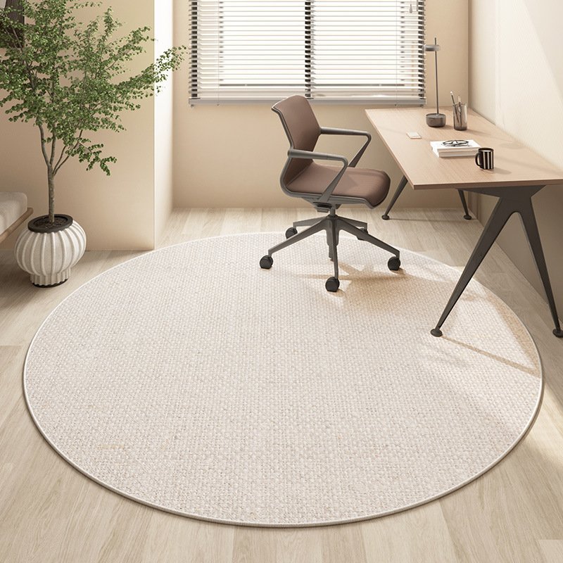Simple Round Carpet for Study – Swivel Chair, Absorbent, Wear-Resistant & Skid-Resistant Blanket