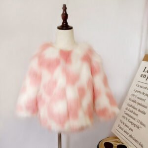 Children's Warm Wool Faux Fur Cotton Jacket – Cozy & Stylish Winter Coat for Kids