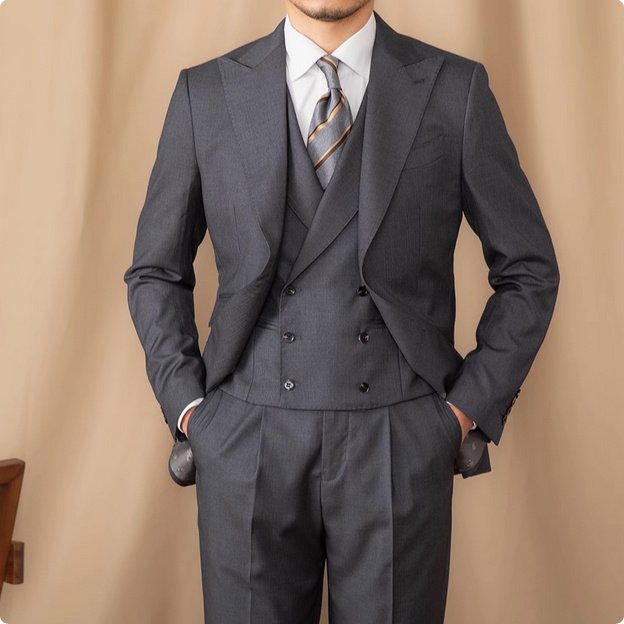 Business Three-Piece Suit Pure Color Wool – Elegant & Professional
