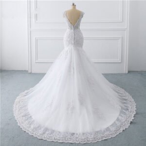 Mermaid Light Wedding Dress – French Retro Style for Brides