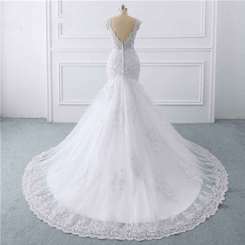Mermaid Light Wedding Dress – French Retro Style for Brides