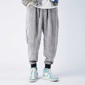 Men's Trendy Brand Fashion Corduroy Harem Pants – Loose & Stylish Streetwear