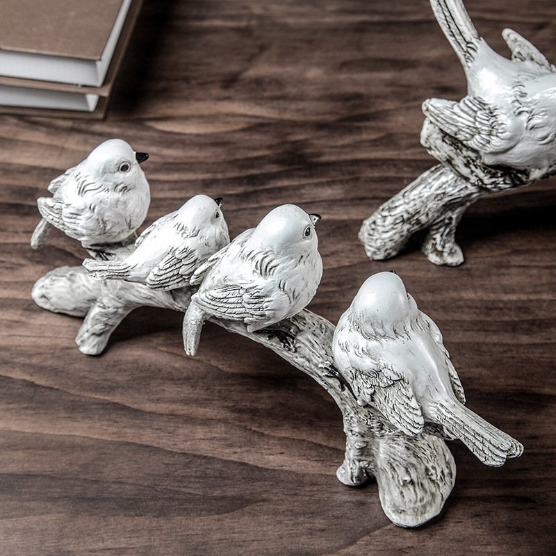 Bird Decorations – Home Furnishing Resin Crafts for Soft and Elegant Decor