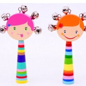 Wooden Baby Rattles & Bed Bells - Early Education Bell Toys for Infants