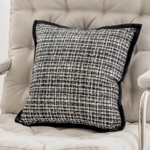 French Classic Style Light Luxury Black and White Sofa Pillow Cases – Elegant Home Accent