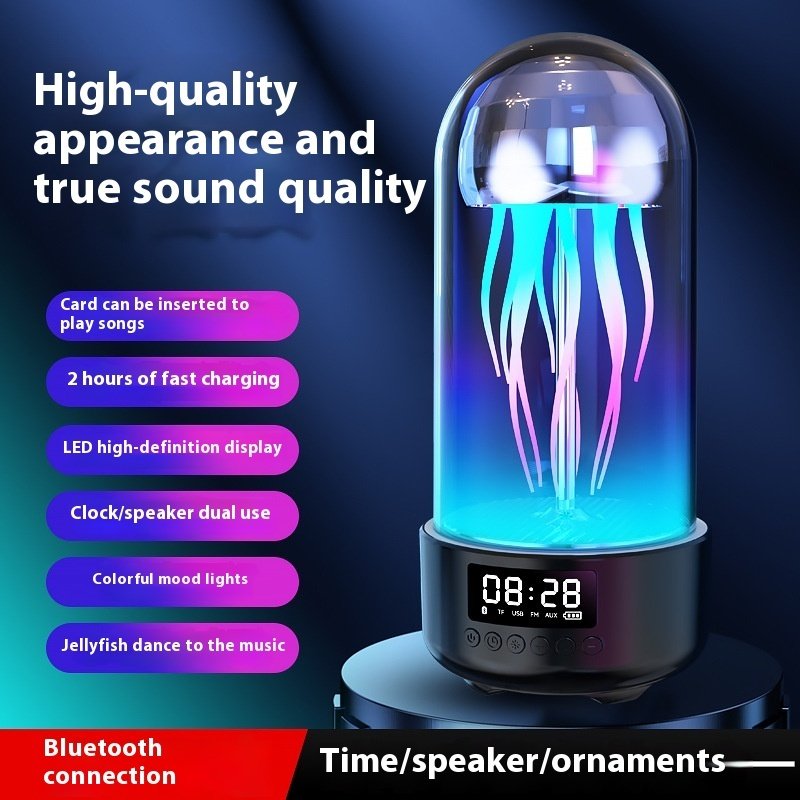 Smart Wireless Jellyfish Bluetooth Speaker – Colorful Breathing Light Octopus Portable Smart Decoration Gifts