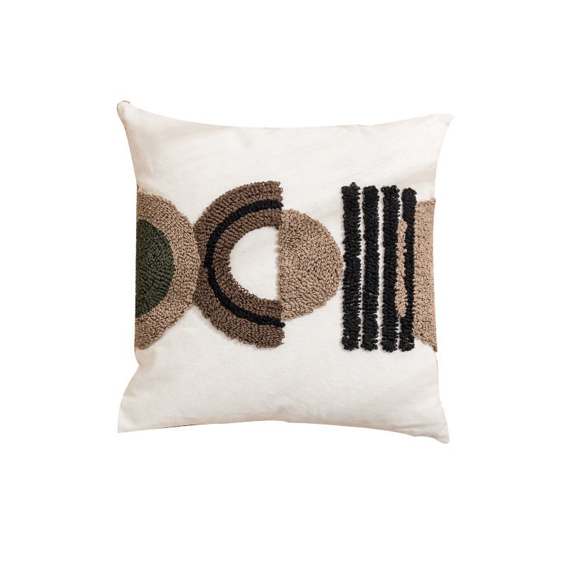 Cotton Canvas Loop Tufted Pillow – Durable and Stylish Home Decor