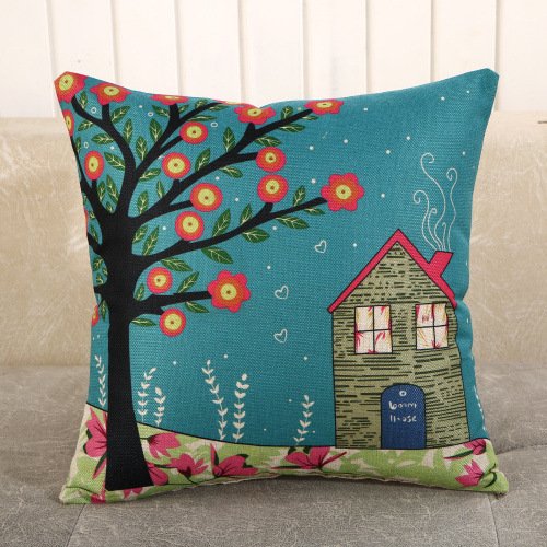 Fabric Decoration Supplies – Linen Printed Pillows for Car, Bedside, and Couch