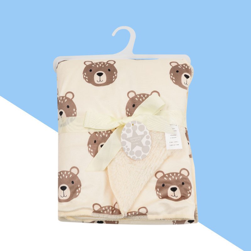 Babies Woolen Blanket - Double-Layer Super Soft Plush Blanket for Cozy Comfort
