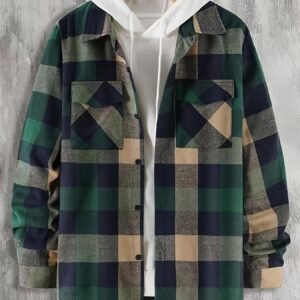 Dark Green Men's Plaid Shirt – Classic & Stylish