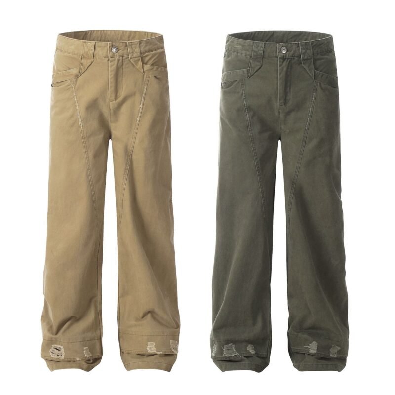 Women's Fashion Worn Workwear Casual Pants – Stylish & Comfortable Everyday Fit