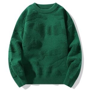 Retro Winter Fleece-Lined Thickened Plus Size Loose Sweater – Warm & Cozy