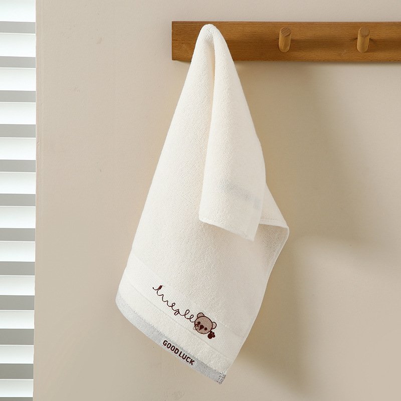 Pure Cotton Cartoon Kids' Towel – Soft & Absorbent Face Washing Towel for Home & Kindergarten