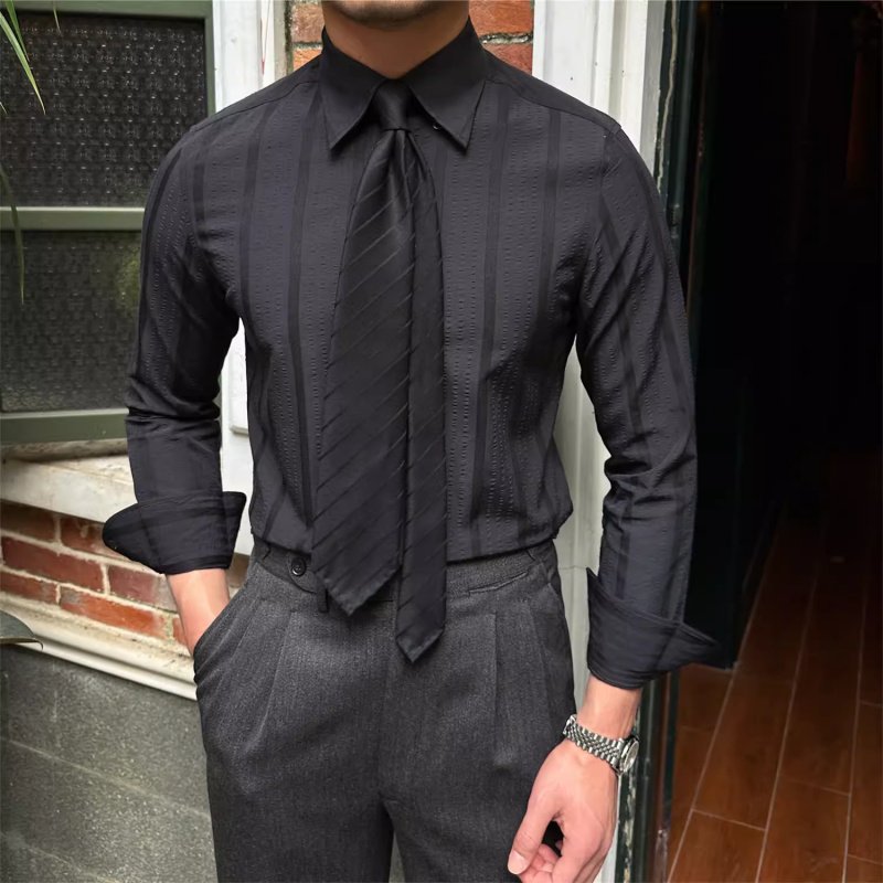 Breathable Striped Long Sleeve Shirt – Stylish & Comfortable