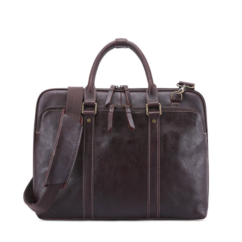 Men's Handbag Leather Briefcase | Shoulder Crossbody Bag for Work & Travel