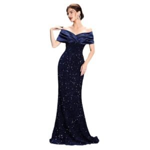 New Off-shoulder Evening Dress - Slim Fishtail Sexy Temperament Party Dress