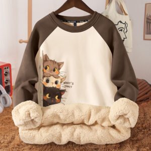 Fleece-Lined Thickened Hooded Fleece Sweatshirt for Women - Warm & Cozy