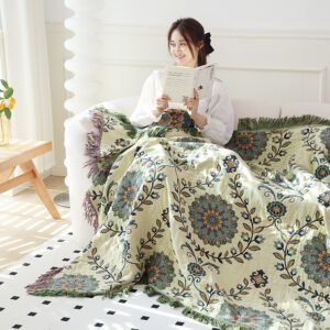 Double-Sided Available Pure Cotton Gauze Towel Blanket – Soft and Versatile Bedding