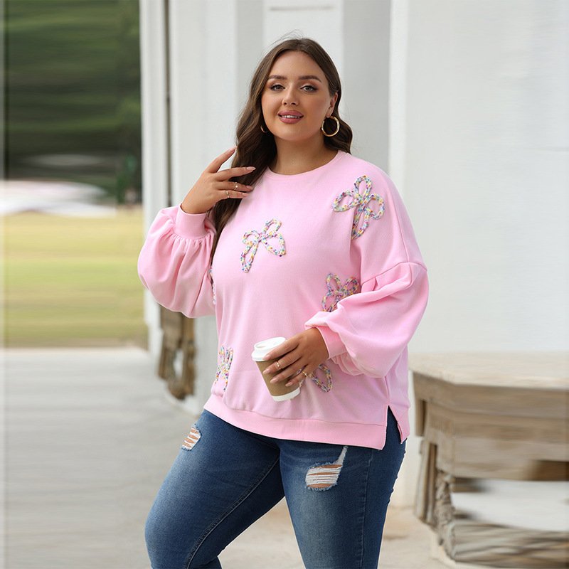 New Loose Crew Neck Pullover Sweatshirt for Women - Comfortable & Stylish