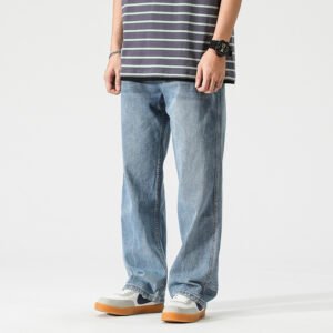 Men's Casual Trend Baggy Straight Trousers – Comfortable & Stylish Everyday Wear