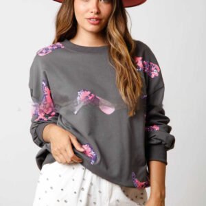 Women's Valentine's Day Sequined Long-Sleeved Sweater - Stylish Sweatshirt