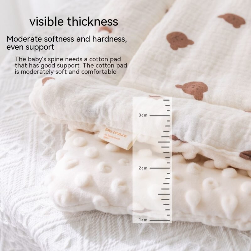 Baby Stroller Mat - Pure Cotton Gauze Beanie Velvet Non-Slip Cushion & Small Quilt